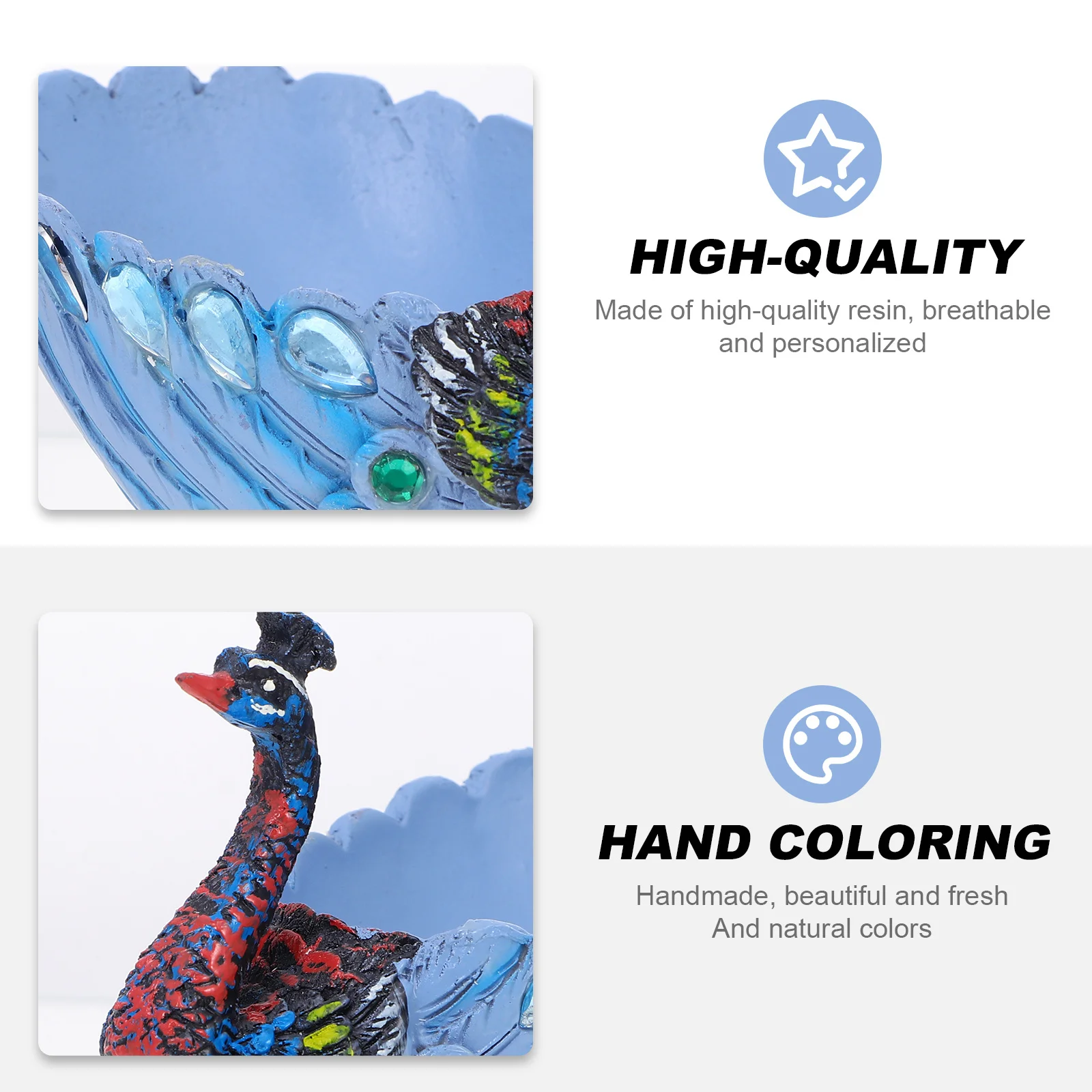 

1Pcs Peafowl Resin Succulent Plant Pot Artistic Animal Shape Flower Pot Office Home Decoration Peafowl Resin Planter