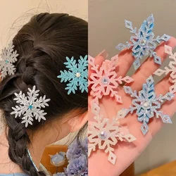 Snowflake Hair Side Clips Sweet Cue Lovely Girls Hairpins Children Princess Headwear Hairgrips Hair Clip Styling Tools Barrettes