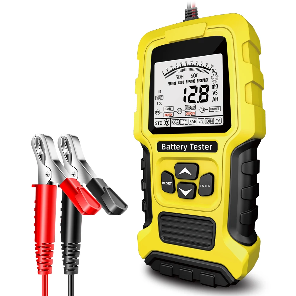 Probador de batería de coche de 12V y 24V, analizador de batería LCD, herramienta de prueba, escáner, analizador Digital de diagnóstico, probador para coche, camión y motocicleta
