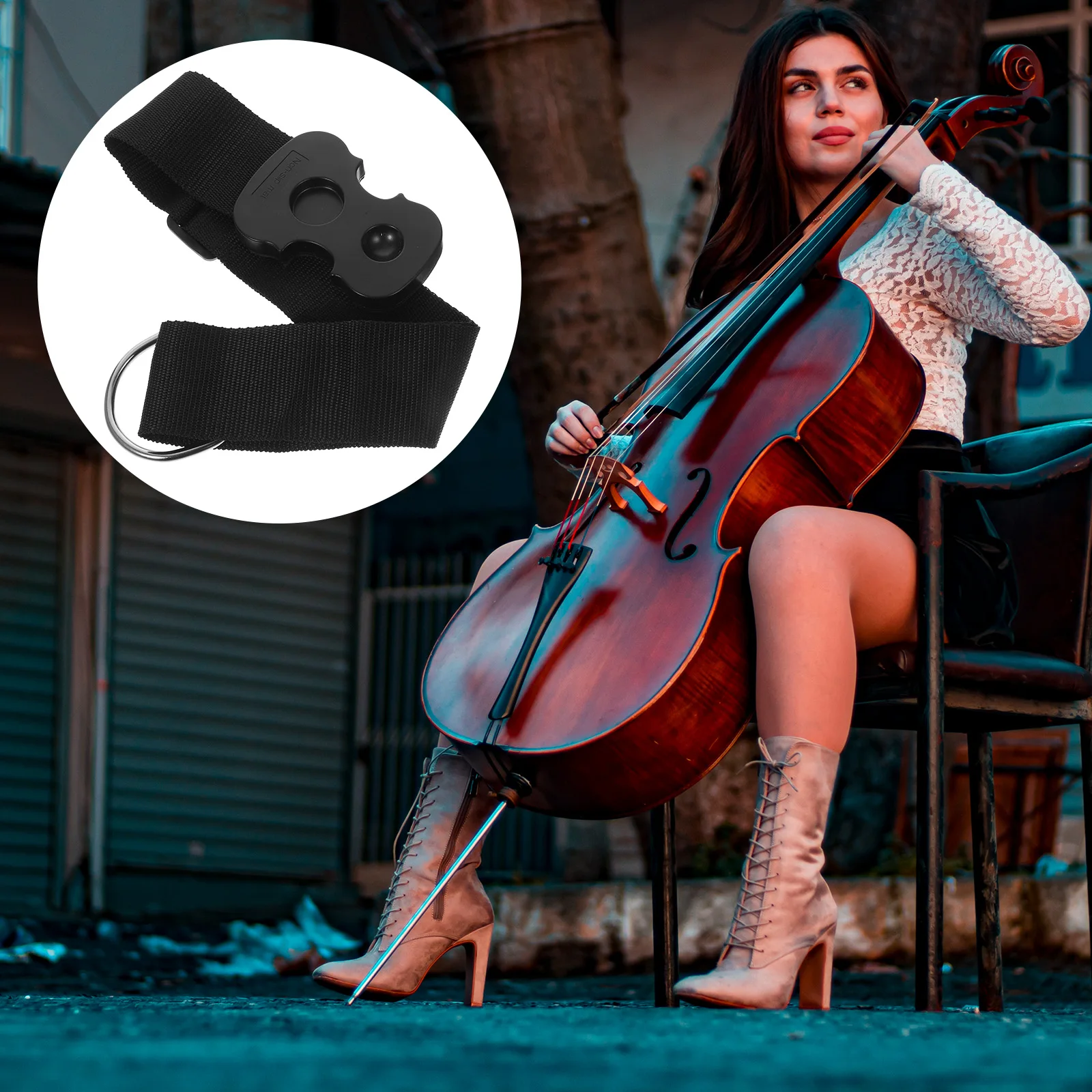 

Cello Non-slip Mat Pads 2 Holes for Violin Cello End-pin Stopper Replacement Parts Lightweight Durable Plastic Steel Anchor Rest