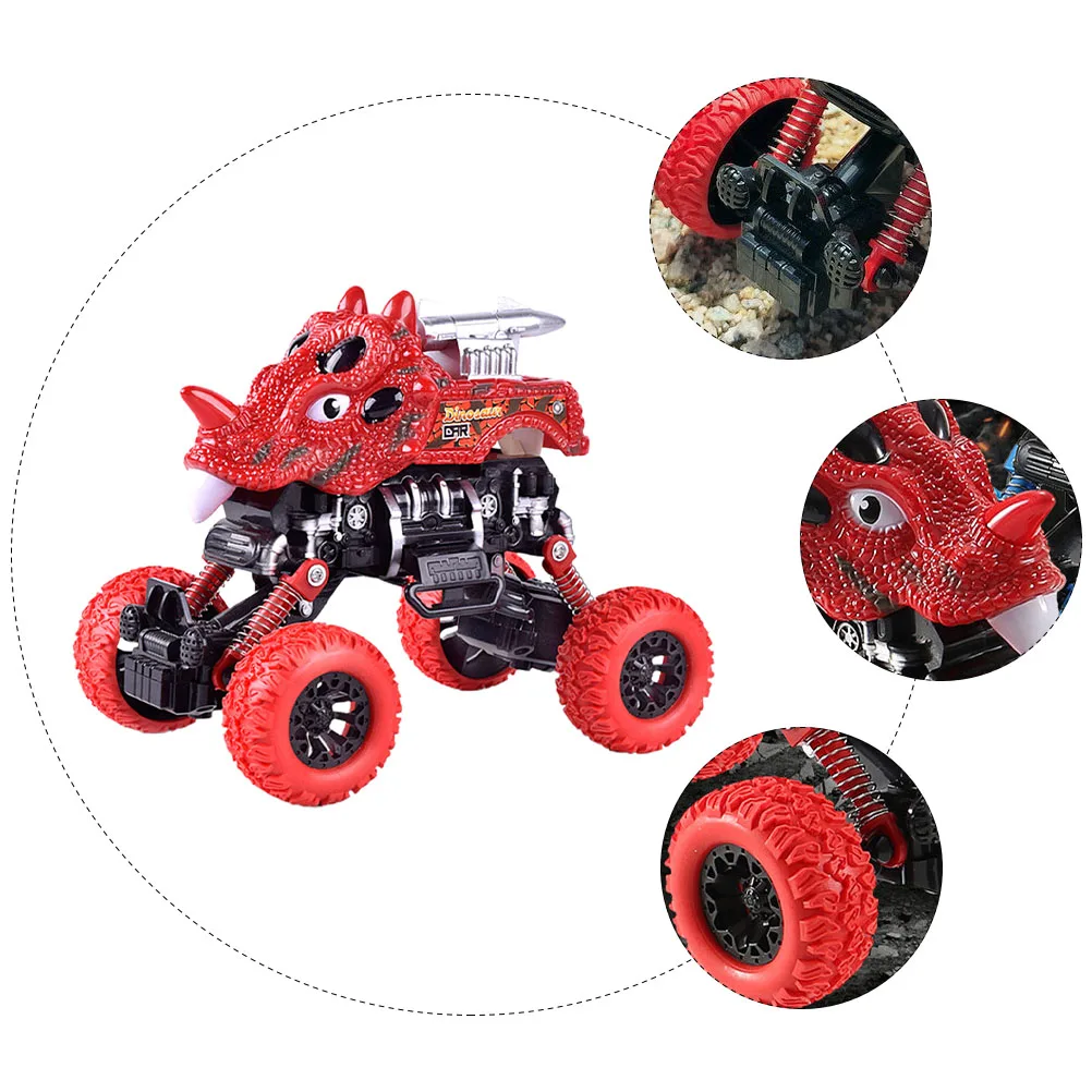 Carro de dinossauro movido a fricção veículo pull-back grande push and go brinquedos plástico