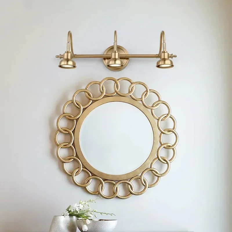 

American Bronze Mirror Front Light Bathroom Wall Lamps Led Powder Room Lighting LED