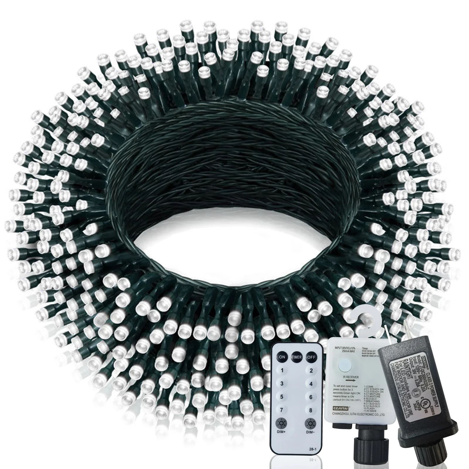 

Outdoor Christmas Lights Waterproof String Fairy Lights with 8 Modes and Timer Lights for Door/yard/party/Christmas Decorations