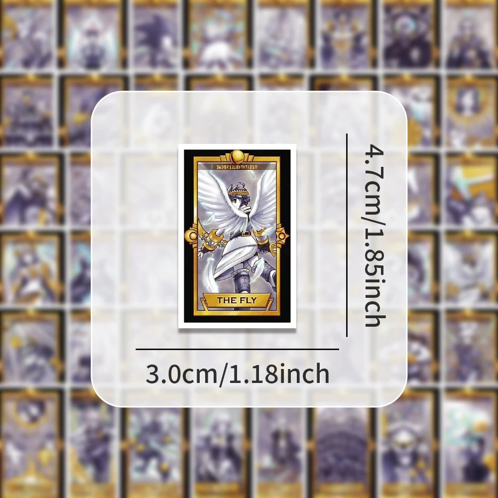 10/30/60pcs Cool Anime Cartoon Tarot Kaart Stickers Waterdichte Graffiti DIY Notebook Bagage Telefoon Auto Creatieve decoratie Decals
