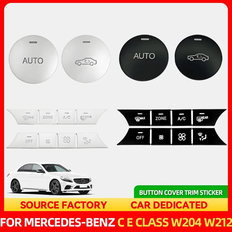 

Стайлинг молдинги автомобильной консоли переменного тока, кондиционер, кнопка громкости, накладка, наклейка, подходит для Mercedes Benz C E Class W204 W2
