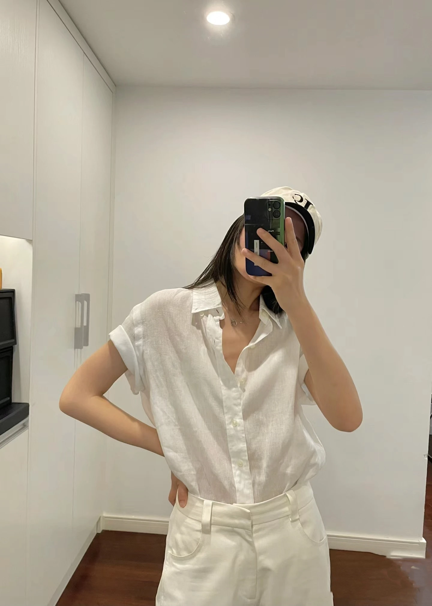 

Retro Summer Fashion RL Linen Women's Shirt Pony Classic Cotton Blouse Slim Commuter Cool Female Clothing Tshirt Causal Tops