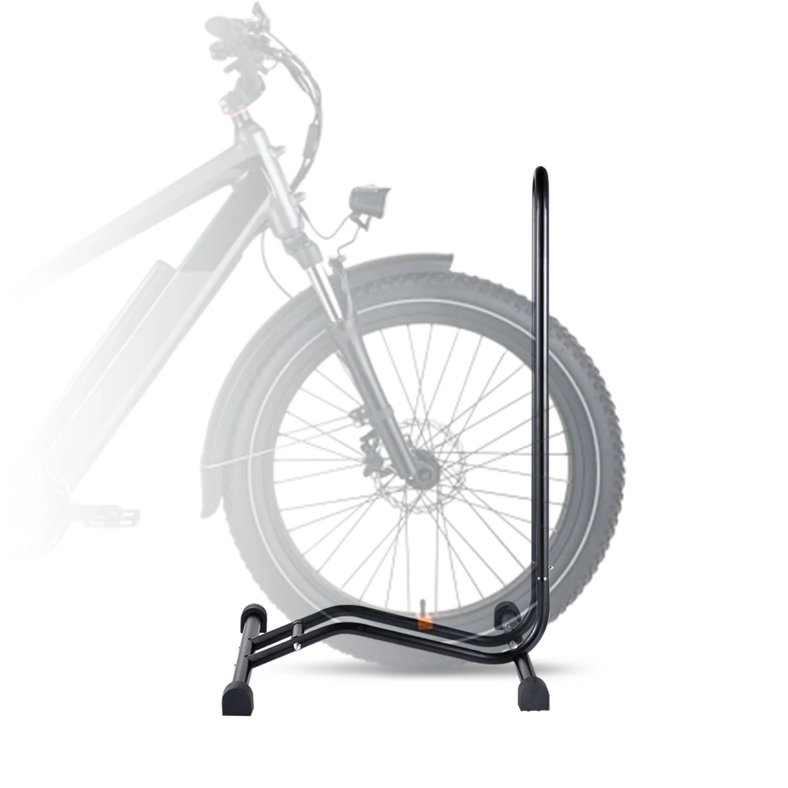 

L-Shaped Steel Mountain Bike Stand, Freestanding Vertical Floor Cycle Rack Organizer for Bike Storage Display