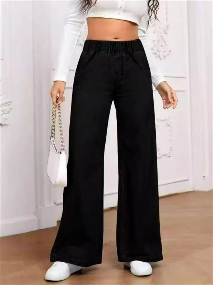 High Waist Straight Leg Loose Fit Casual Jeans Women's Cross-Border Pants 3