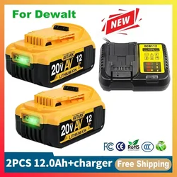 DCB200 20V 8.0Ah Lithium Replacement Battery ,charger For Dewalt 18V DCB184 DCB182 DCB180 DCB181 DCB182 DCB201 Battery