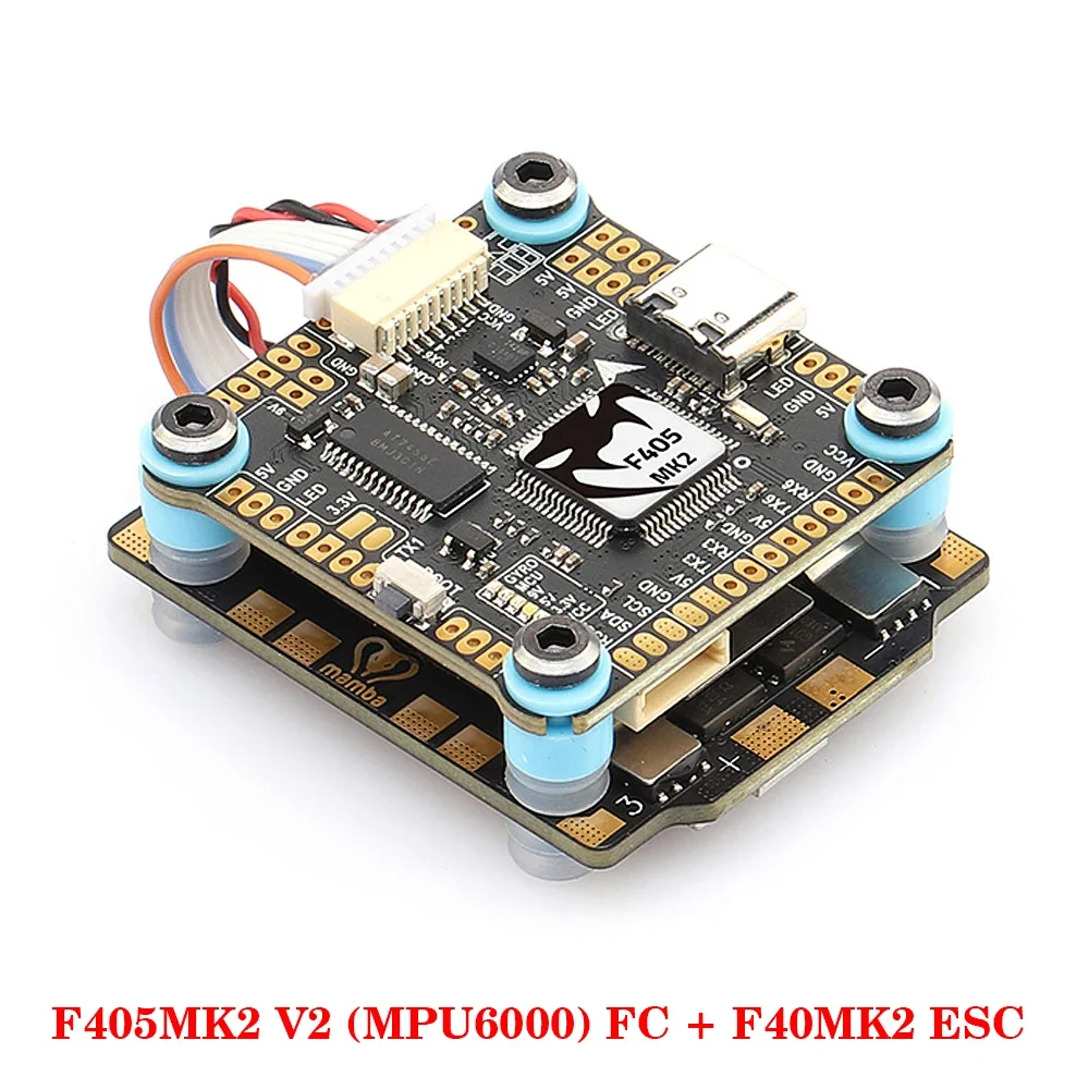 DIATONE MAMBA F405 MK2 V2 (MPU6000) Flight Controller W/ BLHeli_S F40/ F55_BLS 4in1 ESC Dshot 300-1200 3-6S for RC FPV Drone