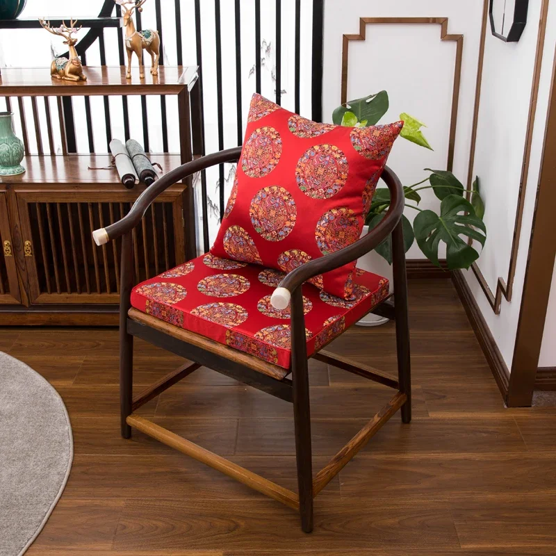 Chinese Mahogany Furniture Cushion Classical Solid Wood Home Dining Chair Cushion Taishi Chair Seat Pad Removable and Washable