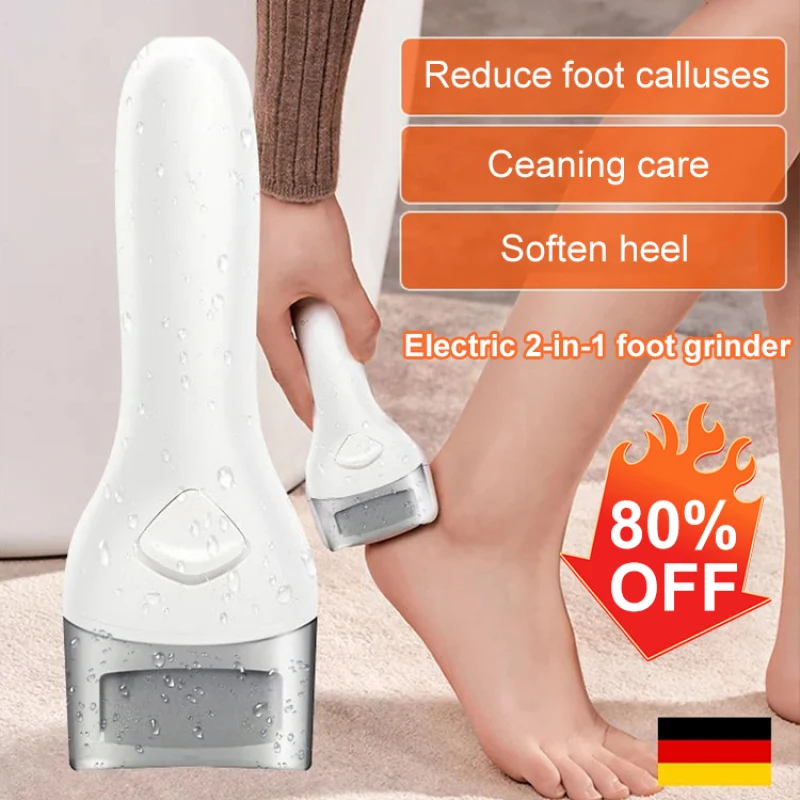 Electric foot scrubber. 2-in-1 pedicure for removing dead calluses