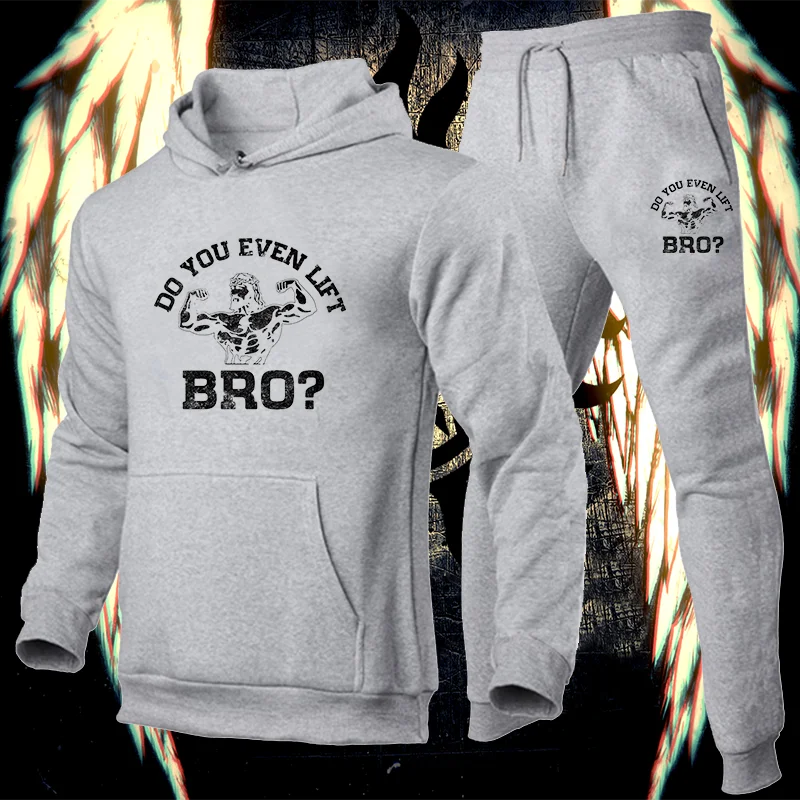 

Autumn and Winter Men's Casual Hooded Sportswear Long Sleeve Hoodie and Pants Athletic Suit Casual Pullover Jogging Two PieceSet