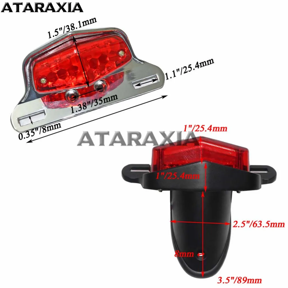 Universal Lucas Style Classic Vintage Brake LED Lamp Rear Stop License Plate Motorcycle Tail Light For Triumph British Cafe Race