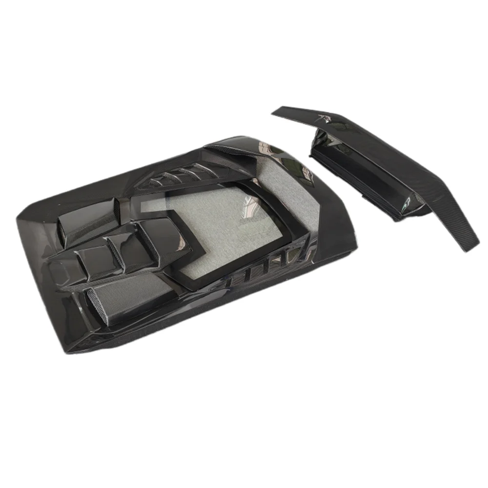 

Carbon Fiber Rear Cover and Tail Wing Body Kit for Upgrading the T-style Engine Hood of Lamborghini Huracan LP580 LP610