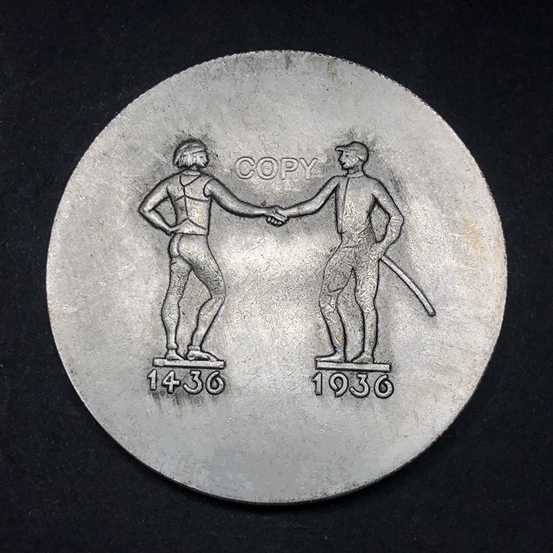 

German 1436-1936 Mark Coin Replica Original Challenge Coin Home Decoration Collect Commemorative Medal Gift