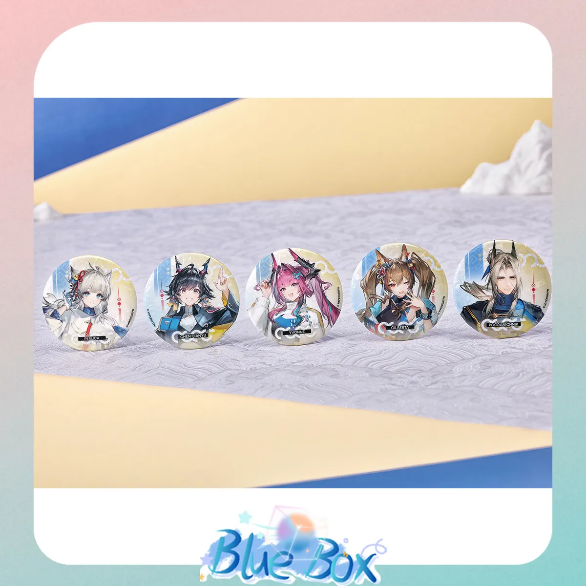 

Genuine Arknights Endfield Tinplate Badge Anime Game Goods Display Stand Pin Backpack Charm Yvonne Desktop Ornament In Stock