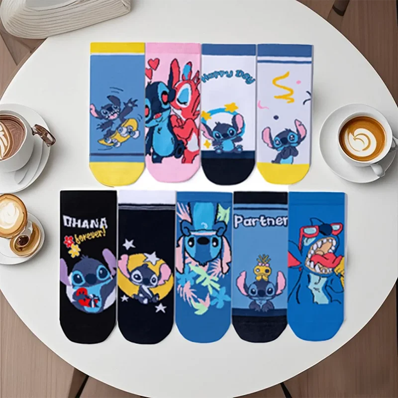 

Bandai Lilo Stitch Series Socks 5pair/pack Anime Stitch Themed Ankle Sock