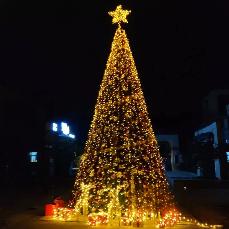 Large Outdoor Xmas Decor Tree Multiple Sizes 3-15M Classic Outdoor Ornament For Garden Mall Public Festival Scene Layout