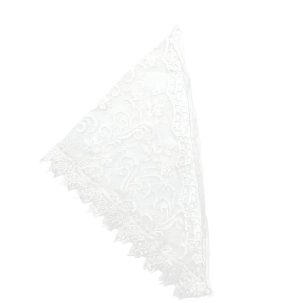 

Sweet Flower Lace Triangle Bandana Turban Wraps Lace Hair Scarf Countryside Style Bohemia Triangle Scarf Travel