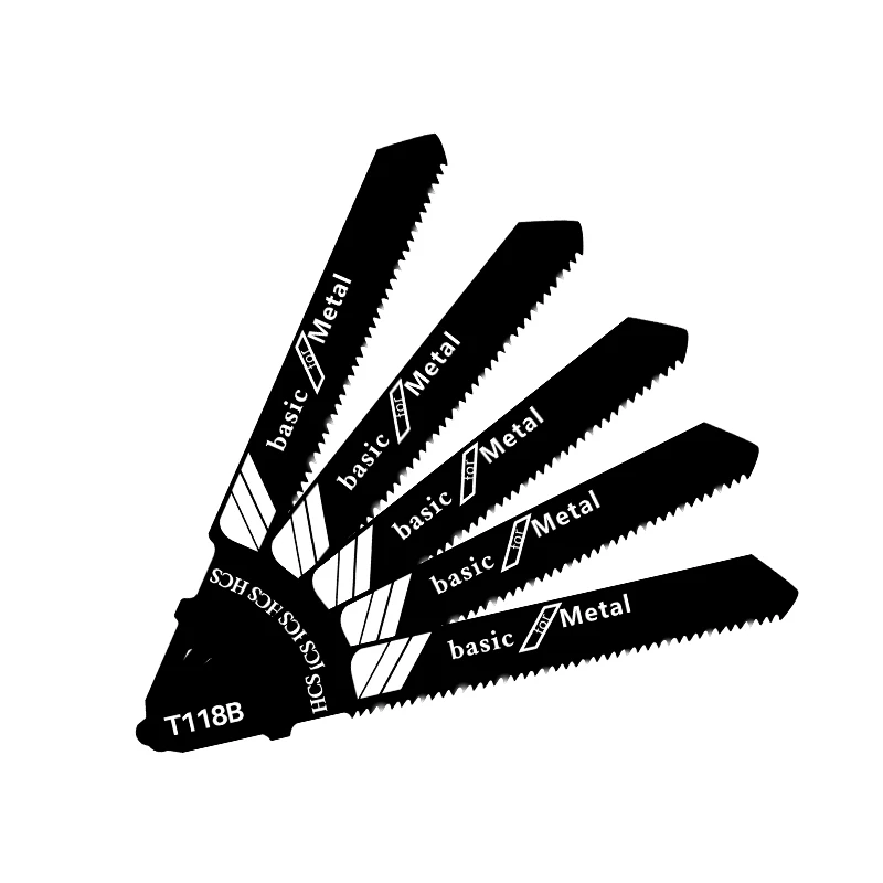 CMCP 5 uds hojas de sierra de calar T118B T-Eixo HCS hojas de sierra de calar 76mm para herramientas de carpintería de corte de madera, plástico y Metal