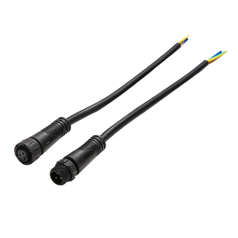M12 Male Female Docking Connector Outdoor Waterproof IP67 2 3 4Pin Aviation Plug Socket for Automotive Industrial LED Power Cord