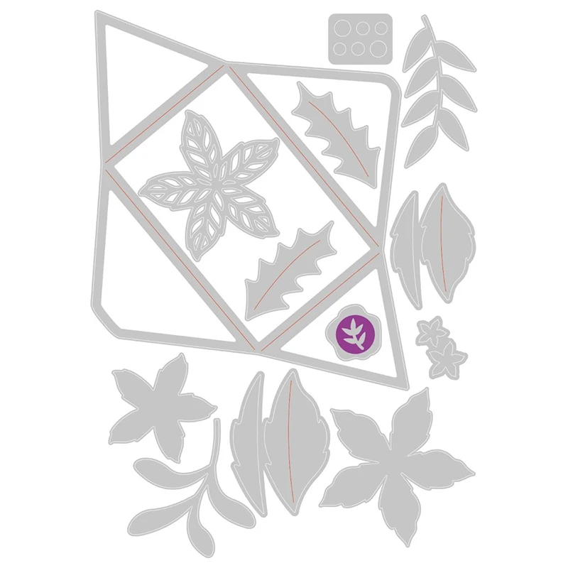 

Christmas 2022 Novelties Ornaments Flower Metal Cutting Dies Diy Embossing Dies Cutter Craft Paper Card Scrapbooking Making