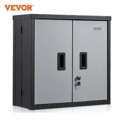 VEVOR Foldable Wall Cabinet Metal Garage Locker Mounted Tool Chest Adjustable Shelf Magnetic Door for Warehouse Office Home