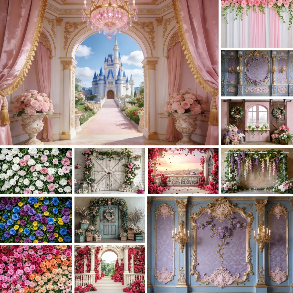 

Фон для фотосъемки на свадьбу и вечеринку: Красочная цветочная стена-штора, фон для фотосессии на девичник, День матери, портрет девушки