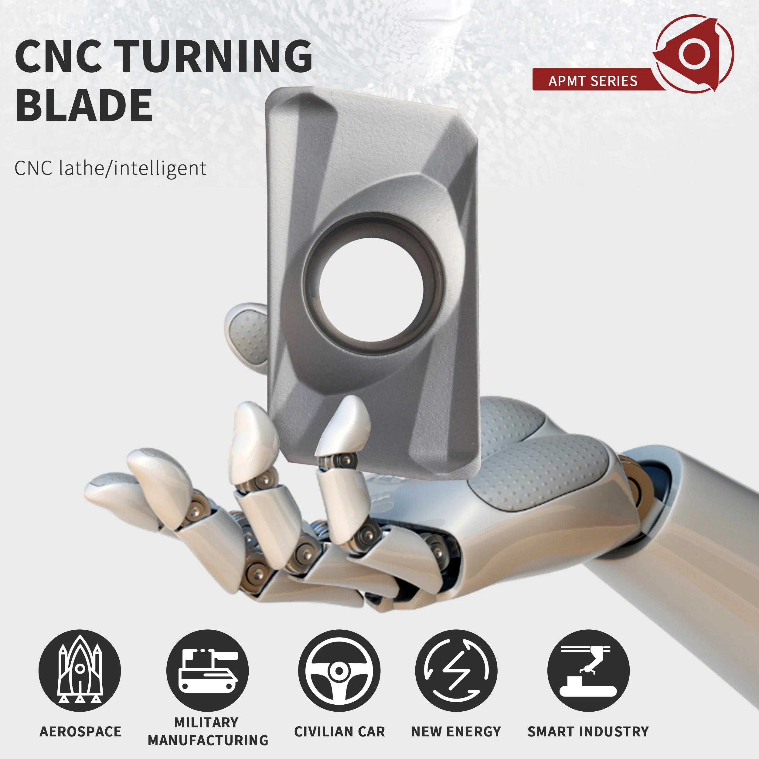 Ferramentas de rotação de moagem de ombro quadrado cnc nk9018 com ponta de carboneto cortado usinada de alta qualidade e durável