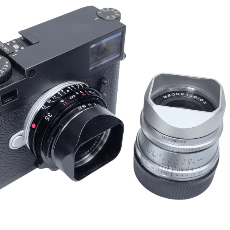 Ersatz-Gegenlichtblende LH-12 aus Metall für Voigtlander ULTRON Vintage Line 35mm f2 28mm f2 Color Skopar 35mm F2.5 P II VM Mount Objektiv