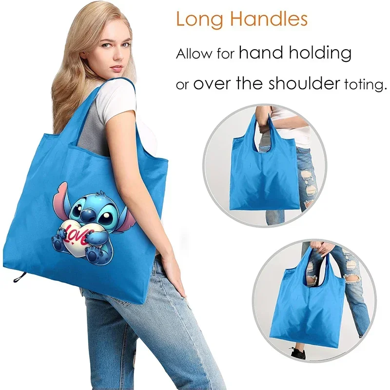 CAN o & Stitch-Sac à provisions réutilisable, fourre-tout Disney, dessin animé, film dérivé, périphérique d'organisation portable, grande capacité