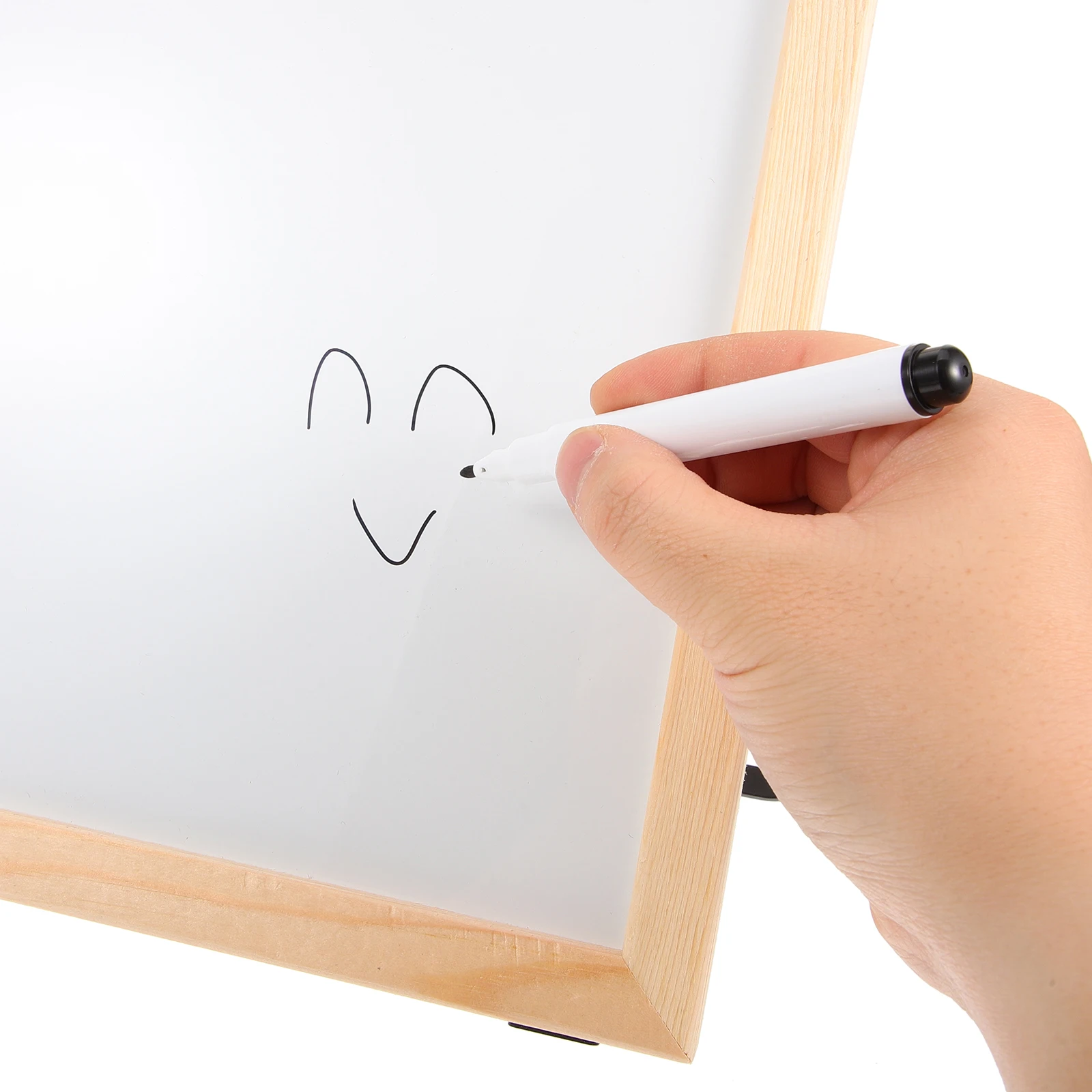 Quadro branco magnético dupla face 25x25cm, tamanho de mesa, escrita suave, placa de pintura infantil, rotação dobrável, adequado para crianças