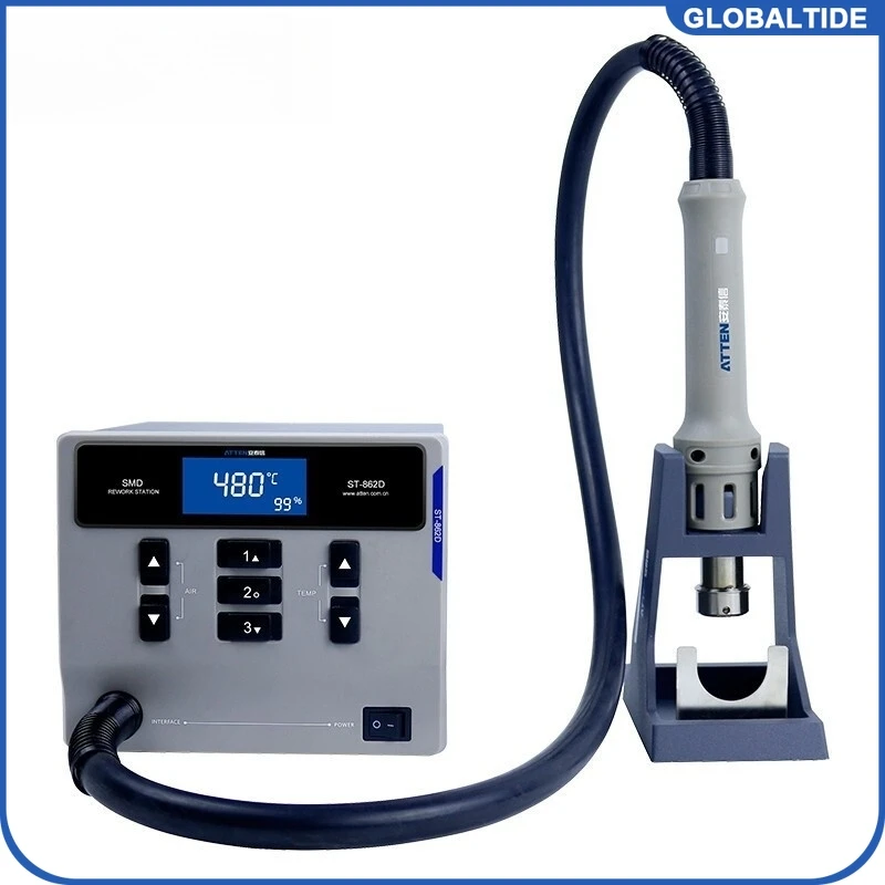 

110V / 220V 1000W Hot Air Gun Digital Display BGA Rework Station Automatic Sleep Repair Desoldering Station ST-862D