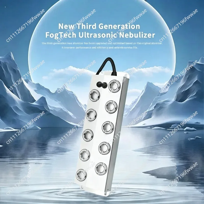 For 2-12 Head Ultrasonic Mist Maker 220V Stainless Steel Humidifier Fogger for Garden Rockery Pond Pool Atomization