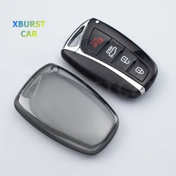 Transparent TPU Shell Fob For Hyundai Santa Fe Sport Ix45 Equus Centennial Genesis G80 Grandeur Azera Car Remote Key Case Cover