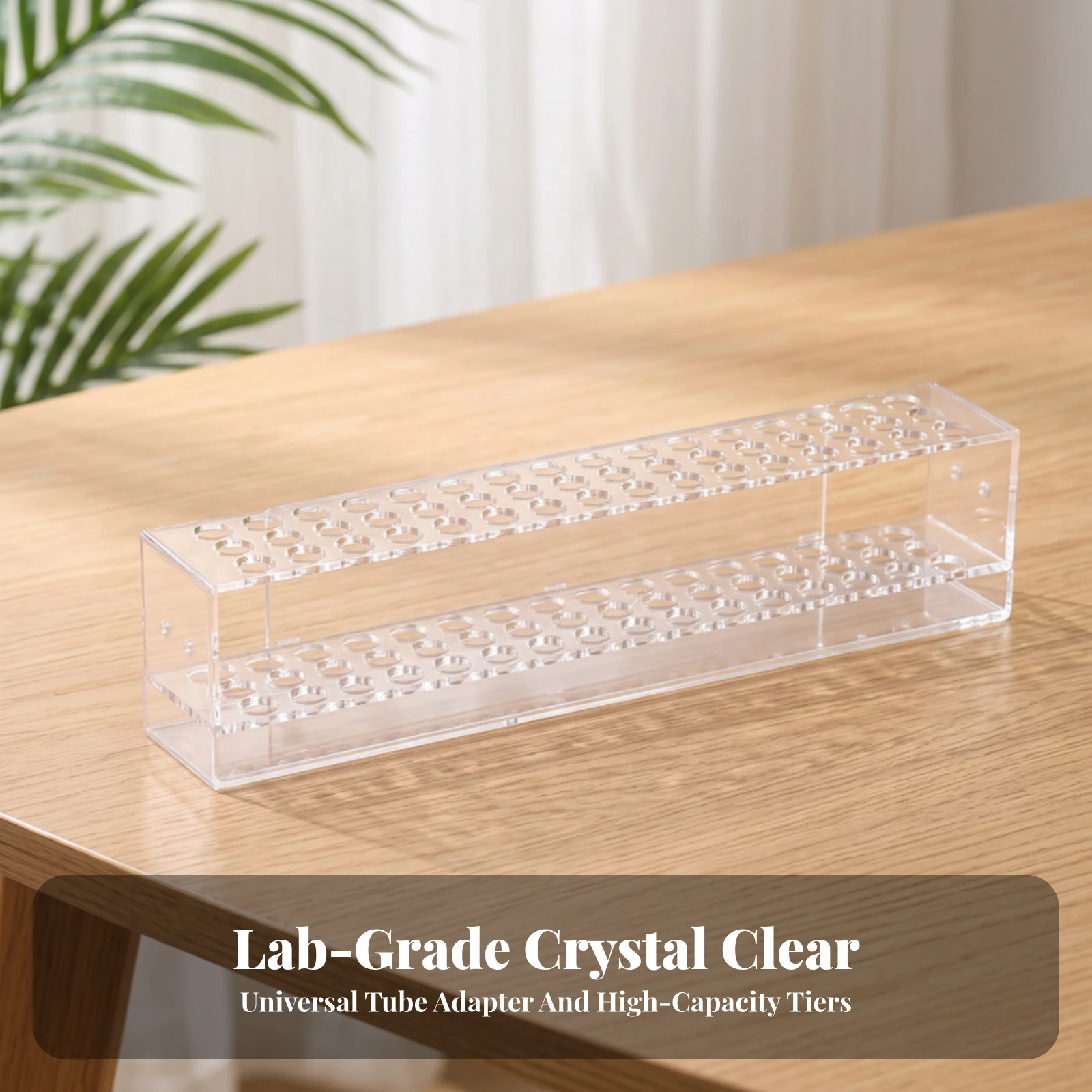 Test Tube Rack Long-Lasting Test Tube Holder Rack with Holes Space-Saving Compact for Teachers, Science Laboratory, Laboratory