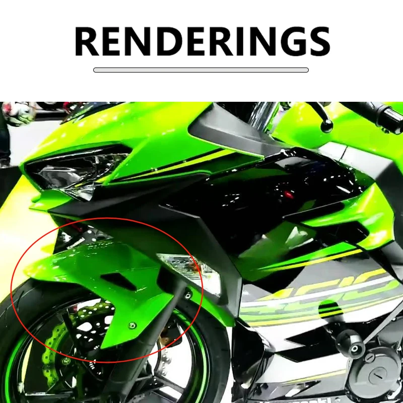 For KAWASAKI Ninja400 2018-2022 Z400 18-22 Front Fender Motorcycle Shell Accessories Mudguard Tire Splash Mud Guard for Z400