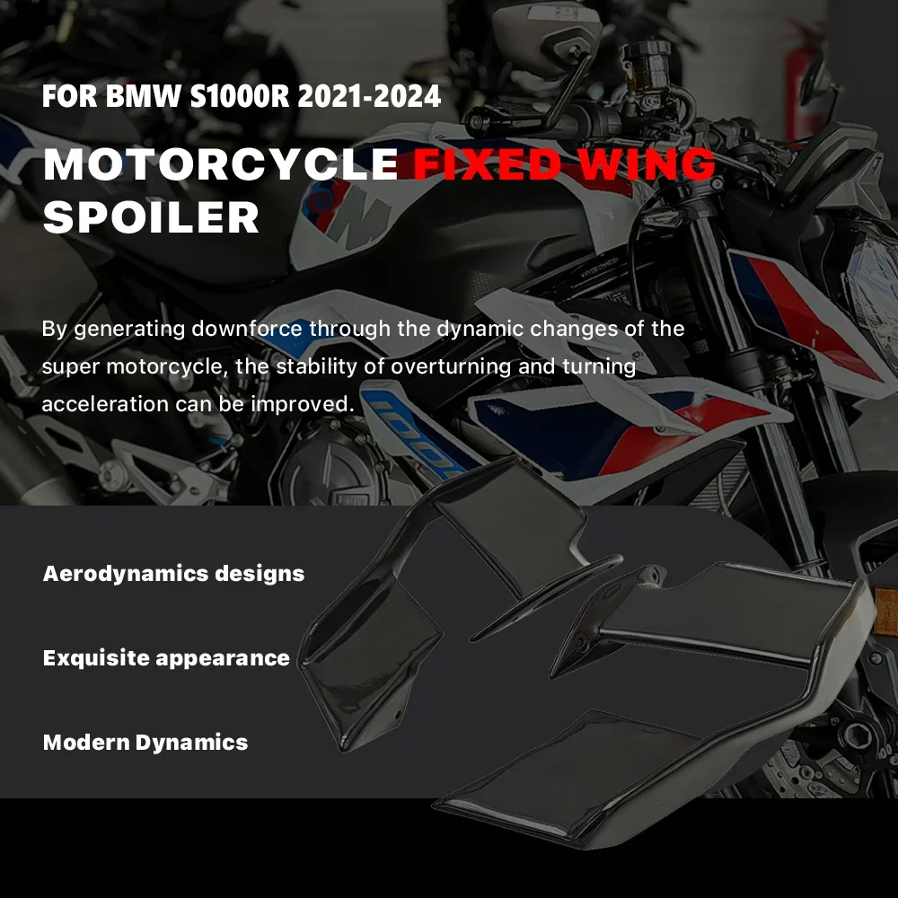

Motorcycle Aerodynamic Spoiler Fixed Wing Suitable For BMW S1000R M1000R 2021 2022 2023 2024 New Fixed Wing