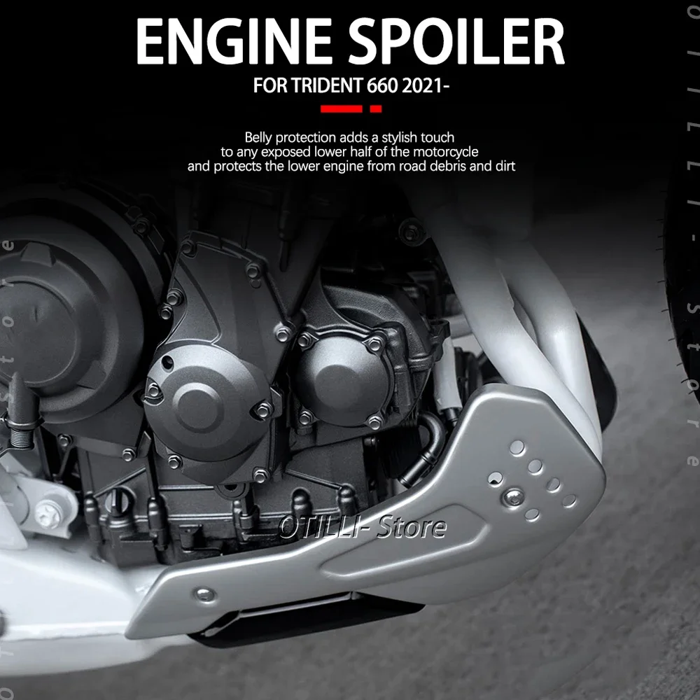 Защита поддона для Trident 660, защита для TRIDENT Trident 660 2021-2024, нижняя защита шасси двигателя мотоцикла, спойлер