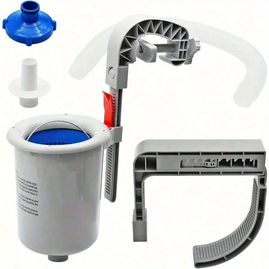 1Set Above Ground Pool Wall Mount Skimmer Floating Auto Filter with Detachable Basket for Inflatable Metal Frame Tubular Pools