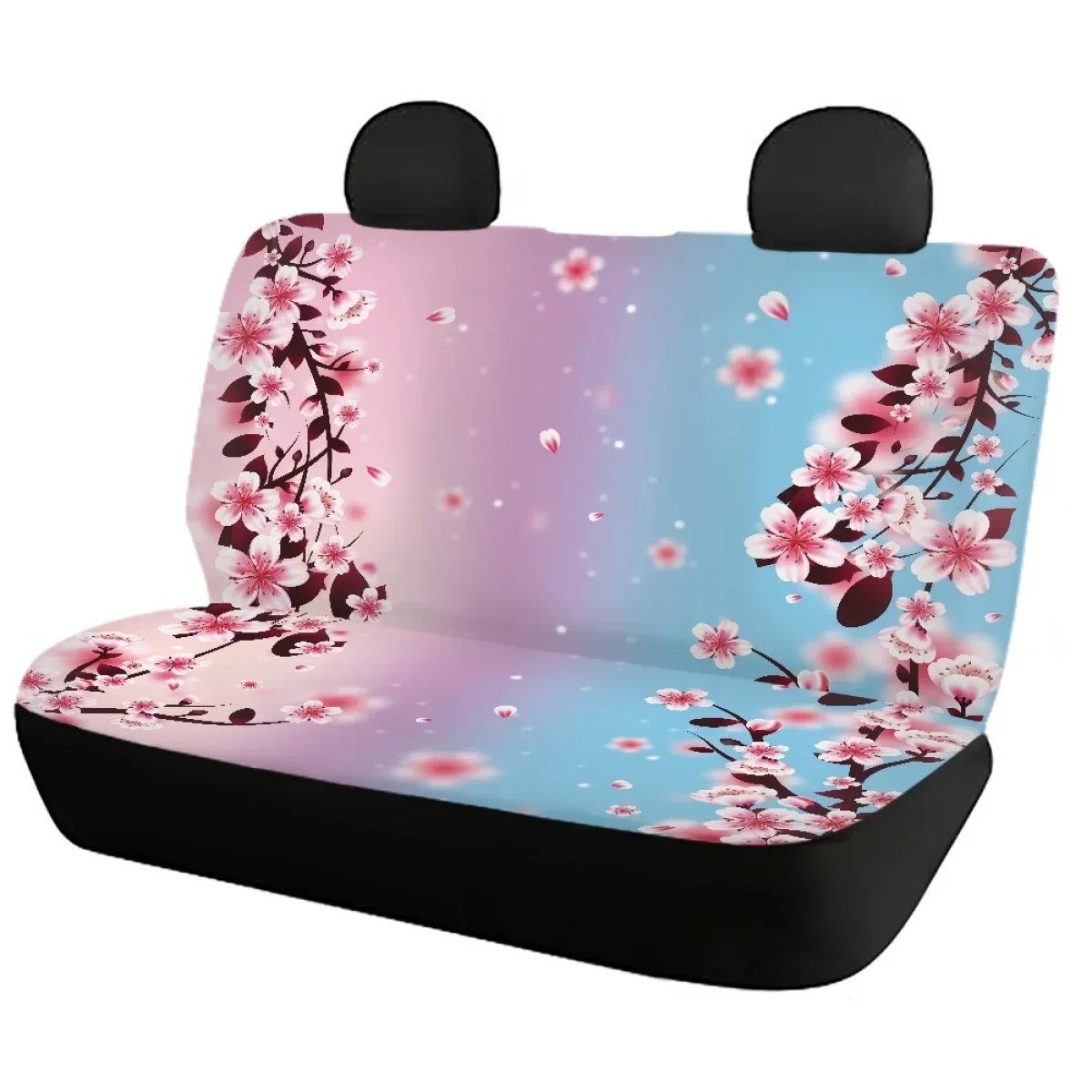 4 قطعة أغطية مقاعد السيارة طباعة البرقوق غطاء مقعد السيارة الأمامي والخلفي المضادة للانزلاق مقاومة لينة العالمي حماية مقعد السيارات