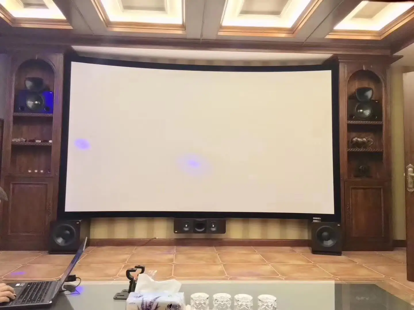 

XY Screens Curved Fixed Frame Audiophile Screen Professional Luxury home theater 8K Sound Acoustic Transparent Projector Screen