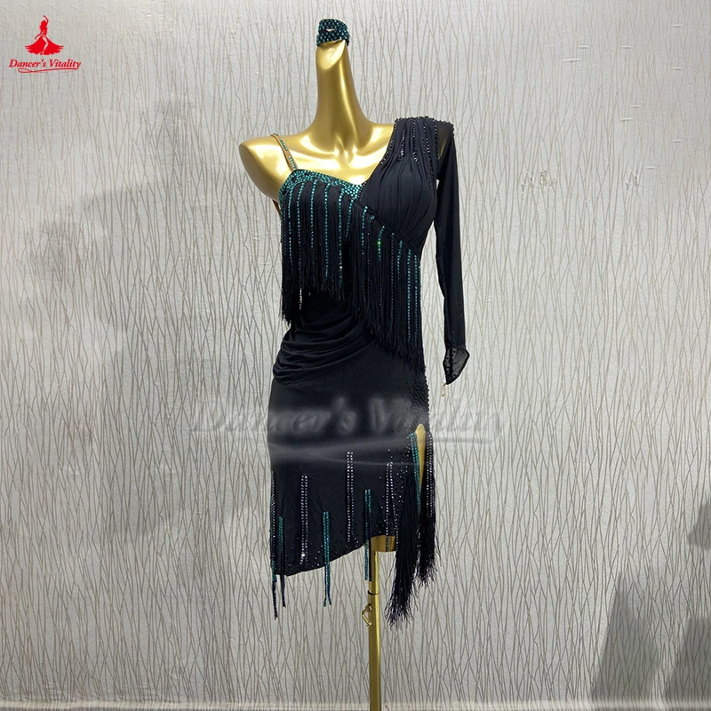 زي فحص درجة الرقص اللاتيني للأطفال والمراهقين والكبار تخصيص فستان تشاتشا سامبا رومبا جيف الاحترافي