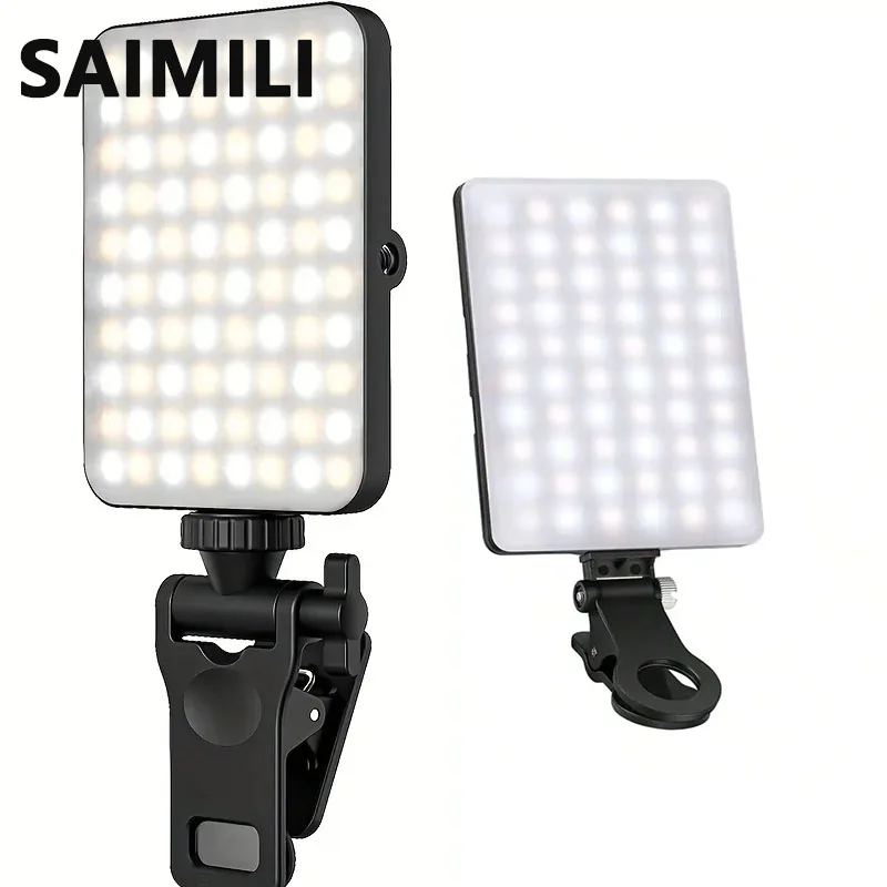 

Портативный RGB LED видеосветильник, настольный RGB LED светильник для фотосъемки с креплением-клипсой, регулируемая яркость, полноцветный заполняющий свет для смартфонов