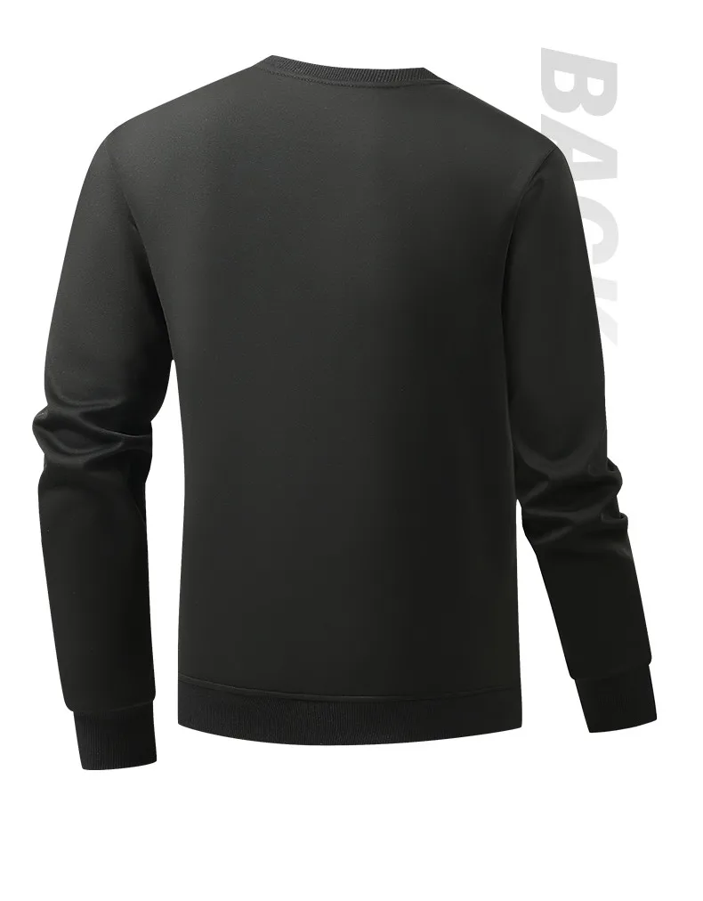 New 7-Zone Heating Intelligent Temperature Control Electric Round Neck Hoodie Men'S Autumn Winter Casual Thick Warm Pullover Top
