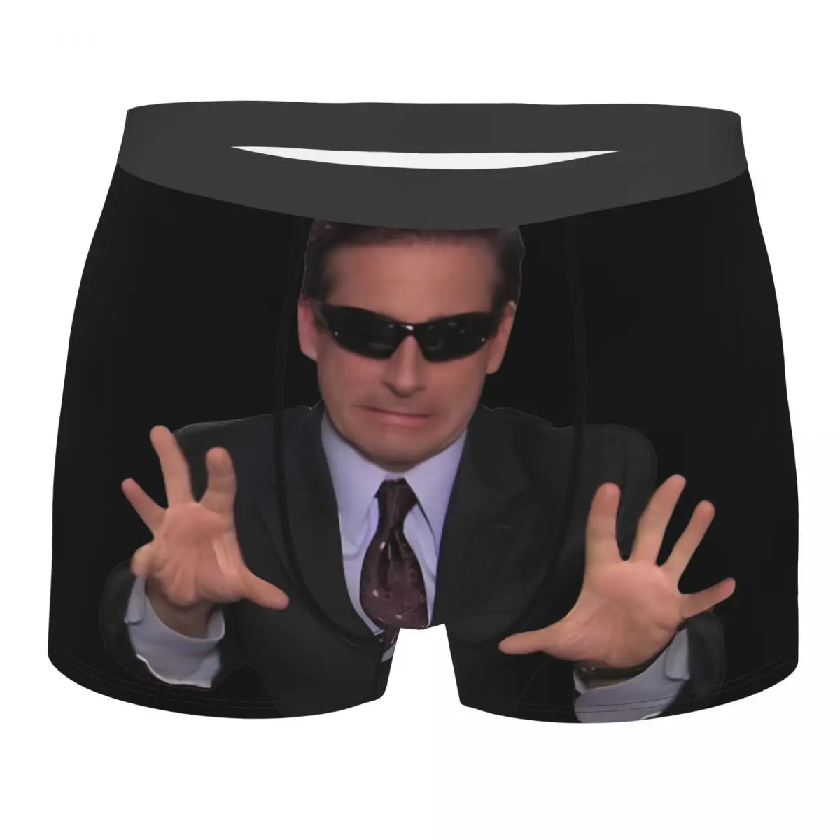 Men's Boxer Shorts Panties Blind Guy McSqueezy Michael The Office Breathable Underwear Male Sexy S-XXL Underpants