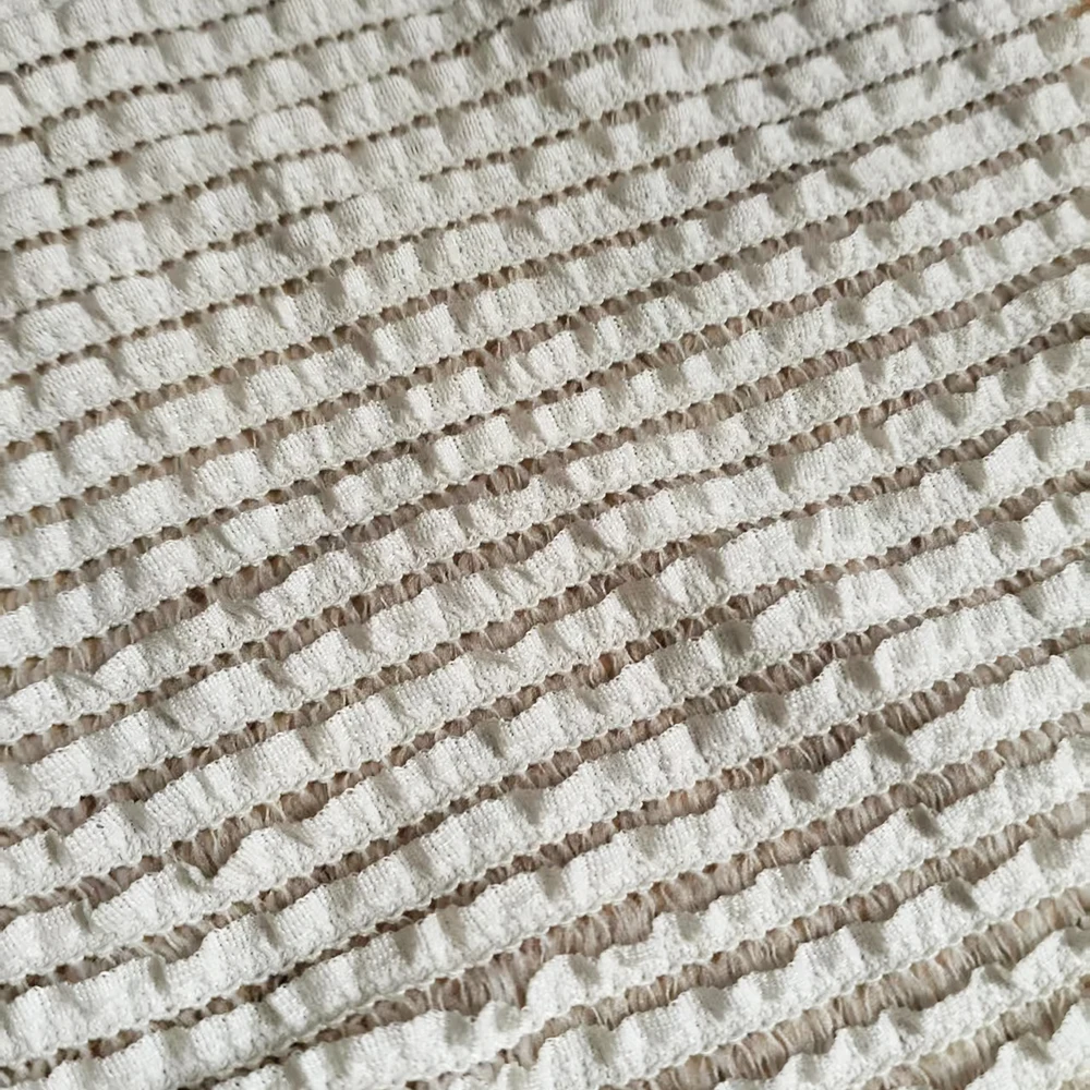 1 Yard Waldstil Organza-Plissee-Spitzenstoff mit Holzohr-Kanten für DIY-Kuchenröcke, Oberteile, Lolita-Kleidung, Heimdekoration – Detail 4