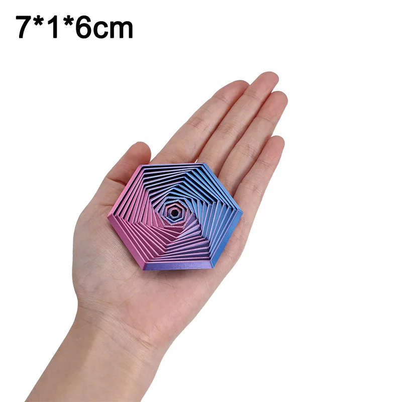 Drukowany w 3D sześciokątny spinner na palec, zabawka antystresowa do dekompresji, prezent
