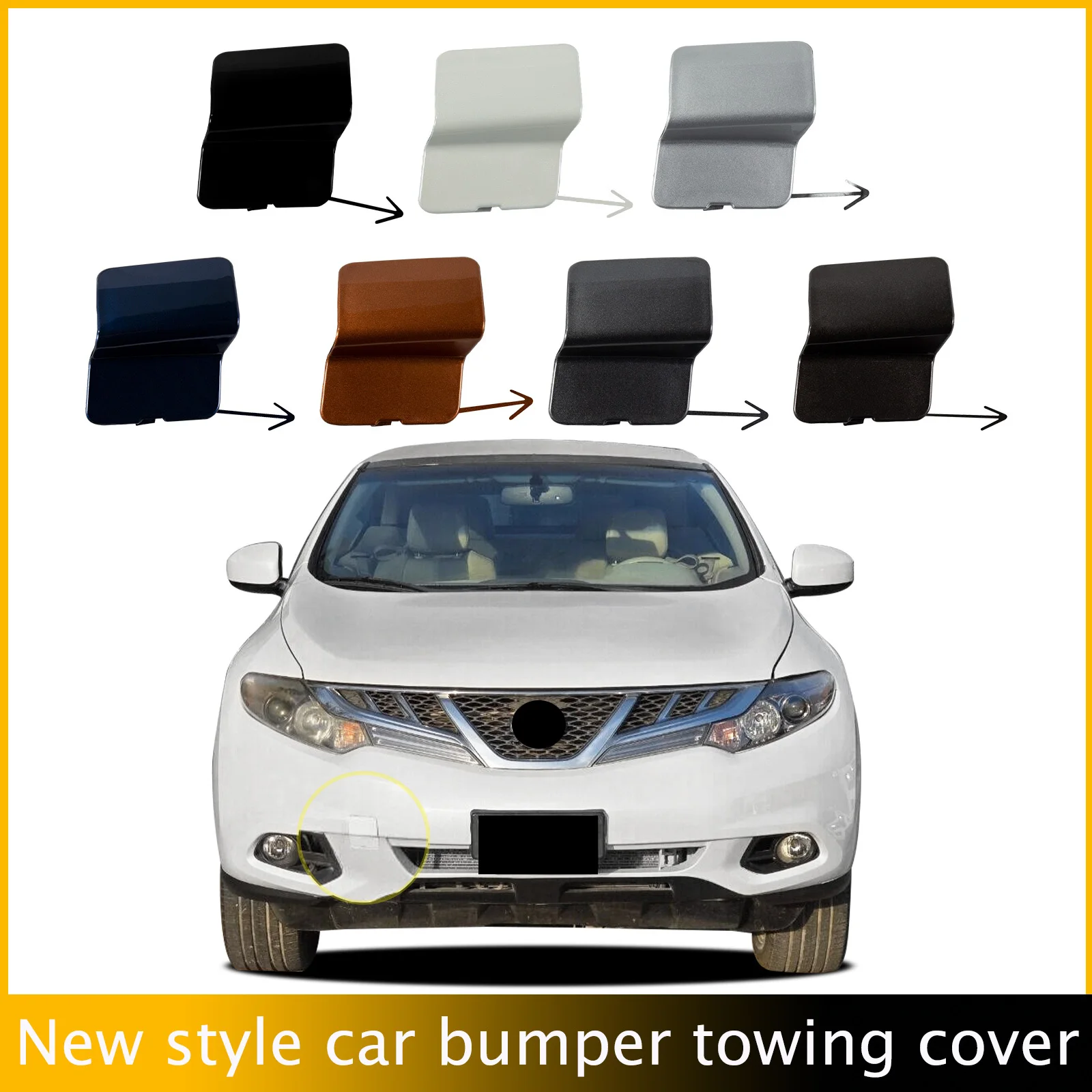 

Front Bumper Tow Hook Cap Towing Eye Cover For Nissan Murano CrossCabriolet AWD 2011 2012 2013 2014 62086-1GR0H Towing Eye Cap